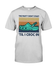 Vintage The Party Don't Start til I Croc In Shirt Premium Fit Mens Tee thumbnail