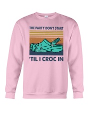 Vintage The Party Don't Start til I Croc In Shirt Crewneck Sweatshirt thumbnail