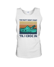 Vintage The Party Don't Start til I Croc In Shirt Unisex Tank thumbnail