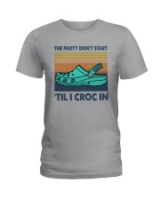 Vintage The Party Don't Start til I Croc In Shirt Ladies T-Shirt thumbnail