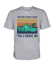 Vintage The Party Don't Start til I Croc In Shirt V-Neck T-Shirt thumbnail