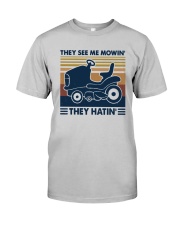 Vintage They See Me Mowin' They Hatin' Shirt Classic T-Shirt tile
