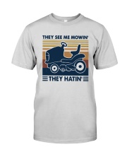 Vintage They See Me Mowin' They Hatin' Shirt Premium Fit Mens Tee thumbnail