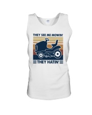 Vintage They See Me Mowin' They Hatin' Shirt Unisex Tank thumbnail