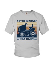 Vintage They See Me Mowin' They Hatin' Shirt Youth T-Shirt thumbnail