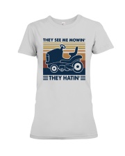 Vintage They See Me Mowin' They Hatin' Shirt Premium Fit Ladies Tee thumbnail