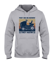 Vintage They See Me Mowin' They Hatin' Shirt Hooded Sweatshirt thumbnail