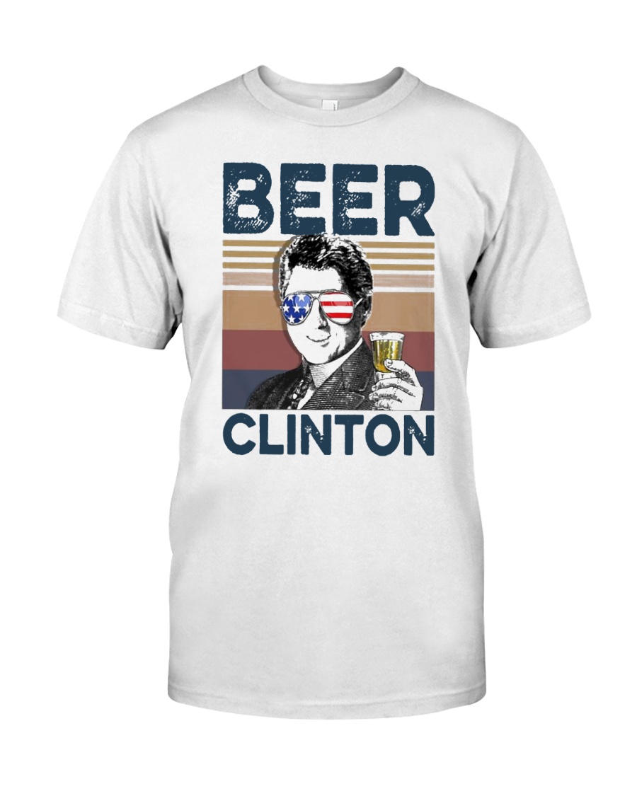 Vintage Drinking Beer Clinton Shirt Classic T-Shirt