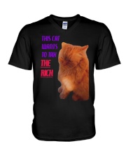 This Cat Wants To Tax The Rich Shirt V-Neck T-Shirt thumbnail