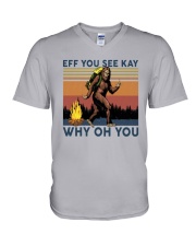 Vintage Bigfoot Eff You See Kay Why Oh You I Shirt V-Neck T-Shirt thumbnail