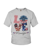 American Flag Sunflower Love Mimi Life Shirt Youth T-Shirt thumbnail