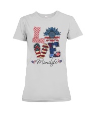 American Flag Sunflower Love Mimi Life Shirt Premium Fit Ladies Tee thumbnail