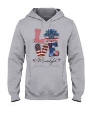 American Flag Sunflower Love Mimi Life Shirt Hooded Sweatshirt thumbnail