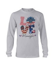 American Flag Sunflower Love Mimi Life Shirt Long Sleeve Tee thumbnail