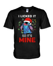 Stitch Christmas I Licked It So Its Mine Shirt V-Neck T-Shirt thumbnail