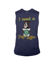 Bernese Mountain I Need A Pup Of Coffee Shirt Sleeveless Tee thumbnail