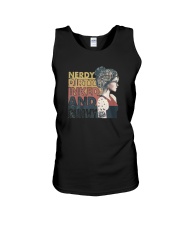 Vintage Girl Nerdy Dirty Inked And Curvy Shirt Unisex Tank thumbnail