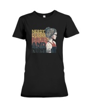 Vintage Girl Nerdy Dirty Inked And Curvy Shirt Premium Fit Ladies Tee thumbnail