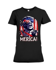 American Flag Trump Merica Shirt Premium Fit Ladies Tee thumbnail
