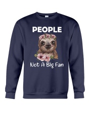 Flower Sloth People Not A Big Fan Shirt Crewneck Sweatshirt thumbnail