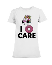 Unicorn Donut I Care Shirt Premium Fit Ladies Tee thumbnail