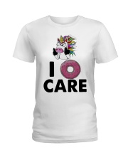 Unicorn Donut I Care Shirt Ladies T-Shirt thumbnail