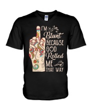 Hippie Fuck Im Blunt Because God Rolled Shirt V-Neck T-Shirt thumbnail