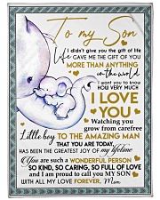 To My Son - Mom Large Fleece Blanket - 60" x 80" front