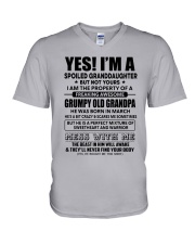 Grumpy Old Grandpa - Granddaughter 3 V-Neck T-Shirt tile
