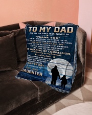 Blanket To My Dad Small Fleece Blanket - 30" x 40" aos-coral-fleece-blanket-30x40-lifestyle-front-05