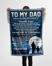 Blanket To My Dad Small Fleece Blanket - 30" x 40" aos-coral-fleece-blanket-30x40-lifestyle-front-14