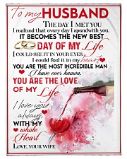 To My Husband Fleece Blanket tile