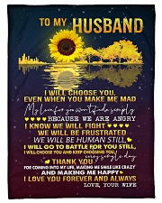 To My Husband Fleece Blanket tile