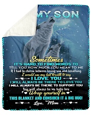 To My Son - Mom Sherpa Fleece Blanket tile