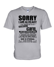Freaking Crazy Girl 6 V-Neck T-Shirt tile