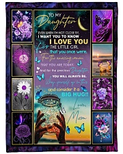 To My Daughter- mom Large Fleece Blanket - 60" x 80" front