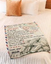 To My Son - Mom Small Fleece Blanket - 30" x 40" aos-coral-fleece-blanket-30x40-lifestyle-front-01