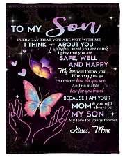 To My Son - Mom Fleece Blanket tile