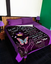 To My Son - Mom Large Fleece Blanket - 60" x 80" aos-coral-fleece-blanket-60x80-lifestyle-front-01