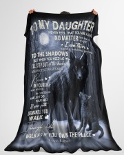 To My Daughter - Father Large Fleece Blanket - 60" x 80" aos-coral-fleece-blanket-60x80-lifestyle-front-10