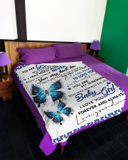 To My Granddaughter-Grandma Large Fleece Blanket - 60" x 80" aos-coral-fleece-blanket-60x80-lifestyle-front-01