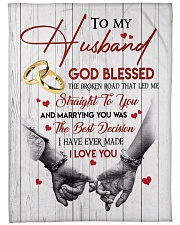 To My Husband Large Fleece Blanket - 60" x 80" front