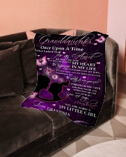 To Granddaughter - Grandma Small Fleece Blanket - 30" x 40" aos-coral-fleece-blanket-30x40-lifestyle-front-05