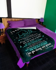 To My Grandson - Nanny Large Fleece Blanket - 60" x 80" aos-coral-fleece-blanket-60x80-lifestyle-front-01