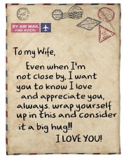 To My Wife 1 Small Fleece Blanket - 30" x 40" front