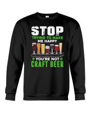 BREWERY CLOTHING - CRAFT BEER MAKES ME HAPPY Crewneck Sweatshirt thumbnail