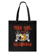 THIS GIRL LOVES HALLOWEEN Tote Bag tile