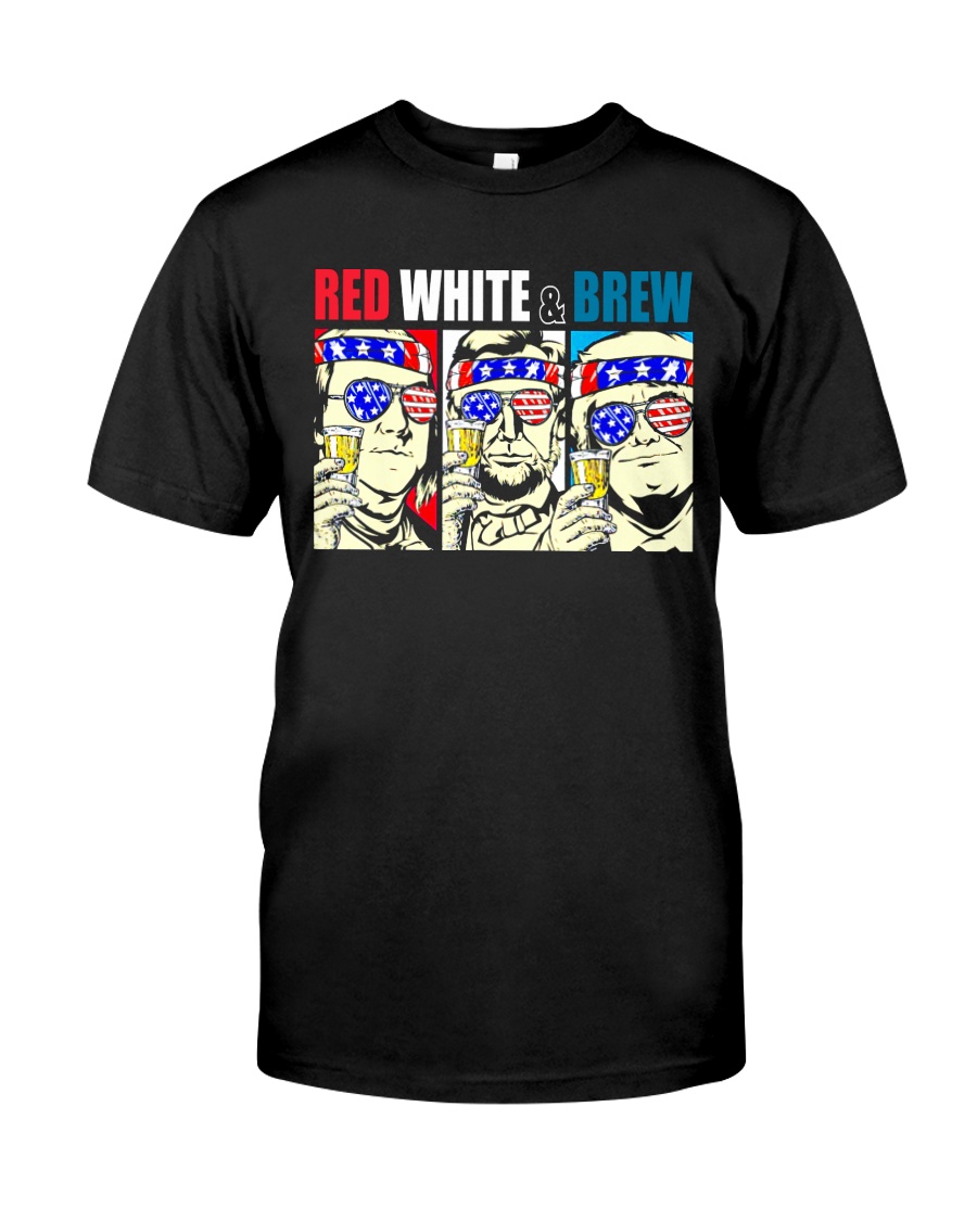 CRAFT BEER BREWERY RED WHITE AND BREW Classic T-Shirt