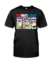 CRAFT BEER BREWERY RED WHITE AND BREW Classic T-Shirt front