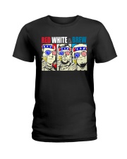 CRAFT BEER BREWERY RED WHITE AND BREW Ladies T-Shirt tile